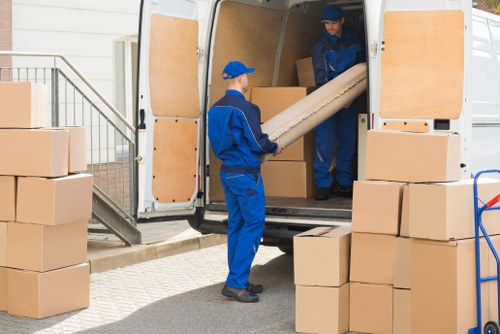 Man and van loading furniture in Stockwell for a local move