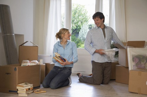 Unpacking household essentials into a new home after a Stockwell move