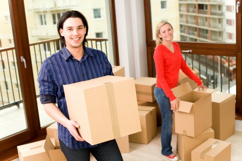 Careful loading of student belongings for a Stockwell move